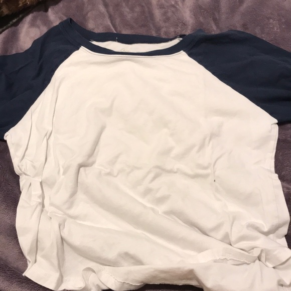 Active USA Tops - blue baseball tee